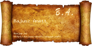 Bajusz Anett névjegykártya
